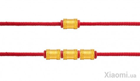 Золотой браслет Xiaomi LuckyME Gold  beads bracelet 17 см 2.1 г Red